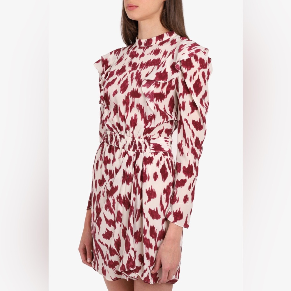 Isabel Marant Etoilé Yoana Silk Ruffled Mini Dress